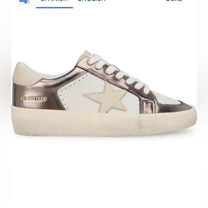 Vintage Havana White and Bronze Star Sneakers